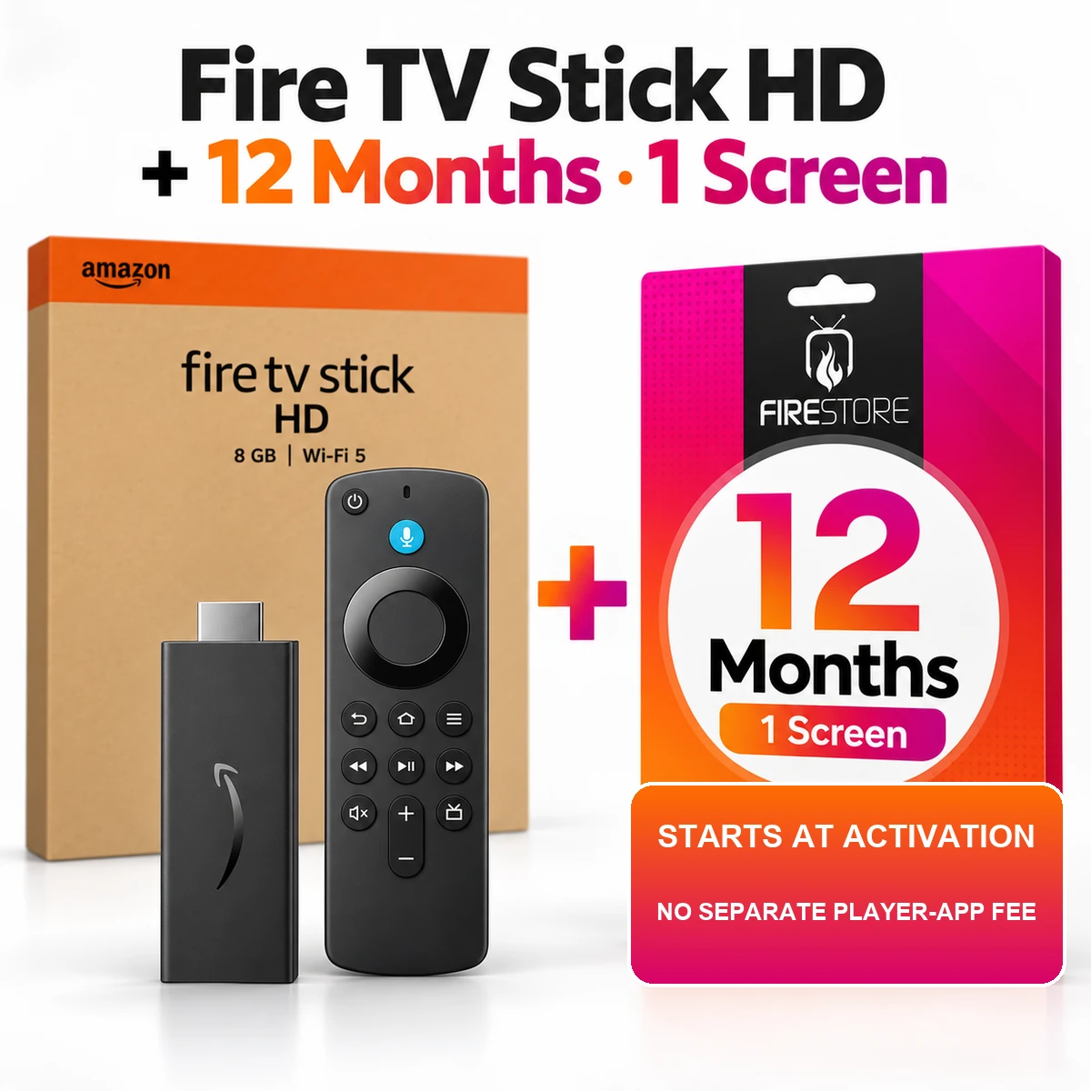 Amazon Fire TV Stick HD + 12 Months of Fire Store Service