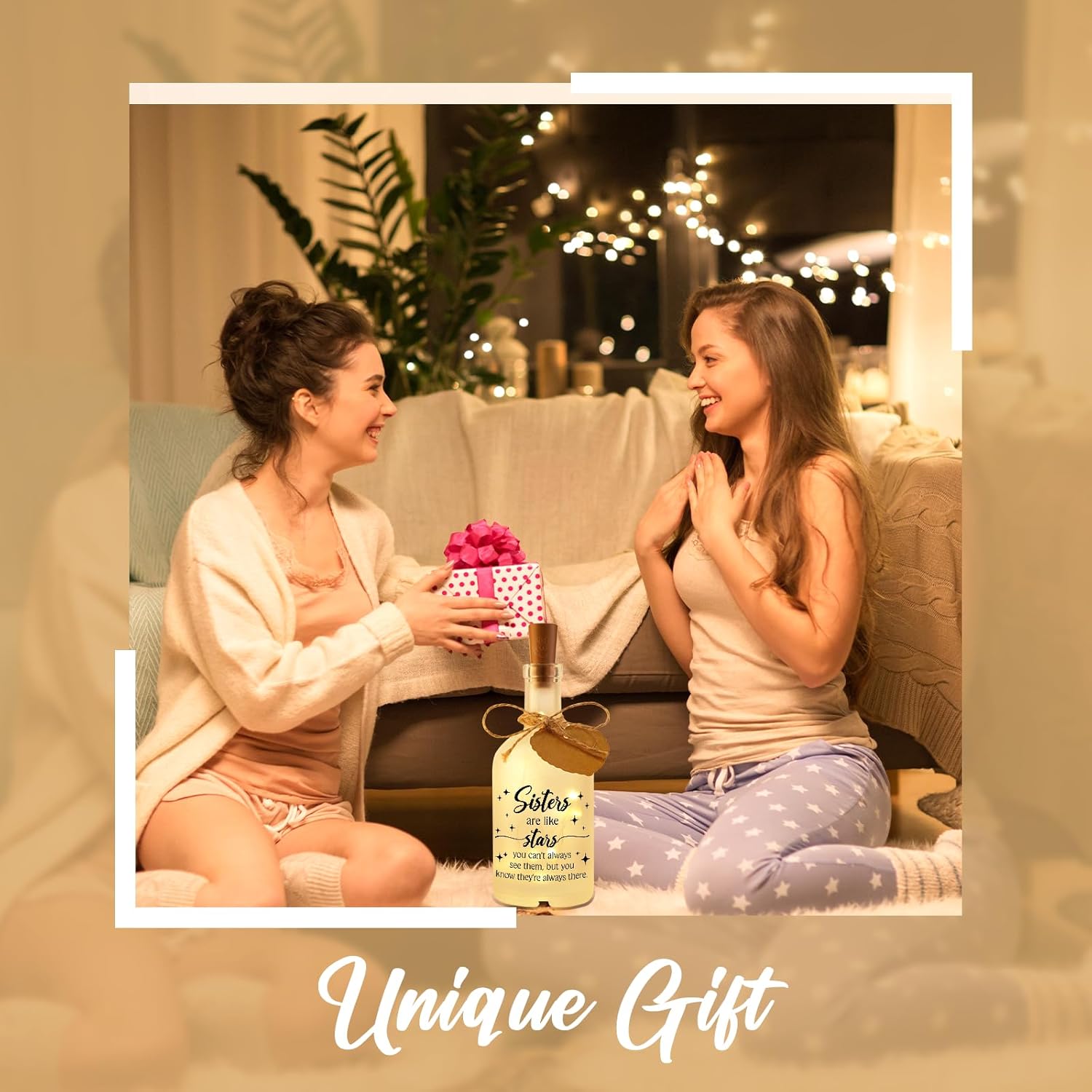 Sister Gift Sisters Birthday Gifts Birthday Gifts for Sisters Lovely Decorations Decorative Bottle Jar Lighting