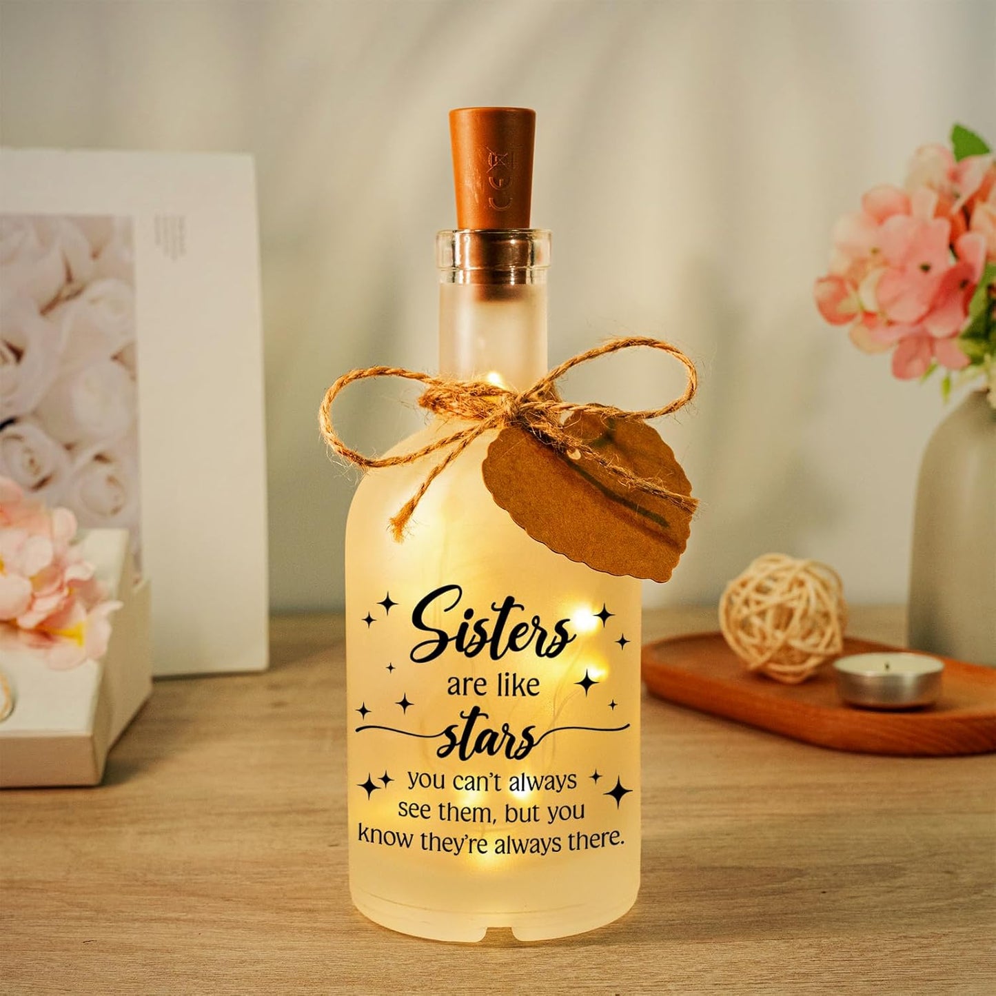Sister Gift Sisters Birthday Gifts Birthday Gifts for Sisters Lovely Decorations Decorative Bottle Jar Lighting