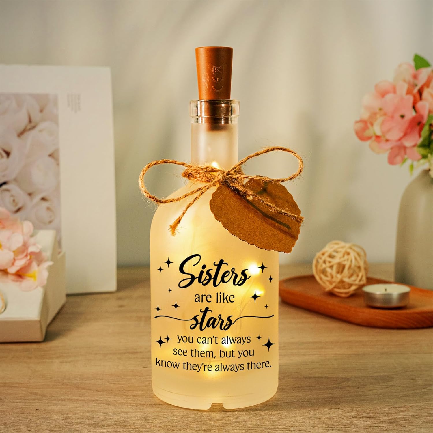 Sister Gift Sisters Birthday Gifts Birthday Gifts for Sisters Lovely Decorations Decorative Bottle Jar Lighting