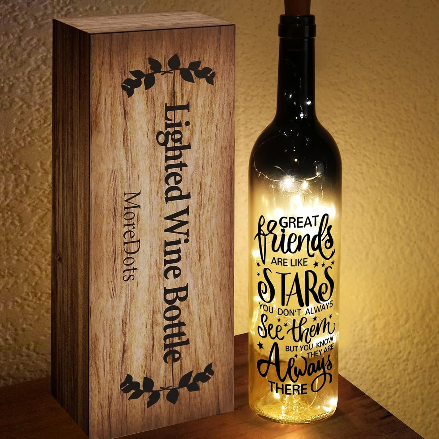 Christmas Gifts for Women -Christmas Gifts 2025 - Wine Bottle Lights with Cork - Light up Lamp Decor for Home Decorations - Birthday Friendship Unique Gift for Girls Boys Womens Men Adults