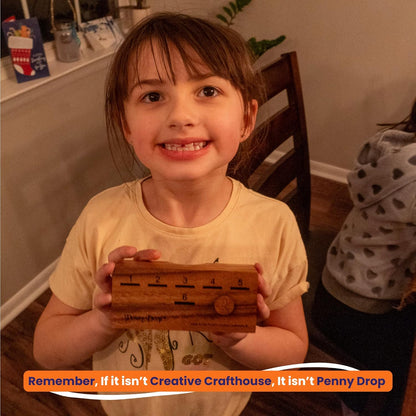 Penny Drop Game – Travel Edition, Compact Dice Game for Family Fun, Made in USA