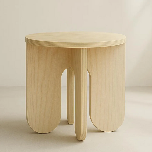 Wooden Stool. Modern Side Table.