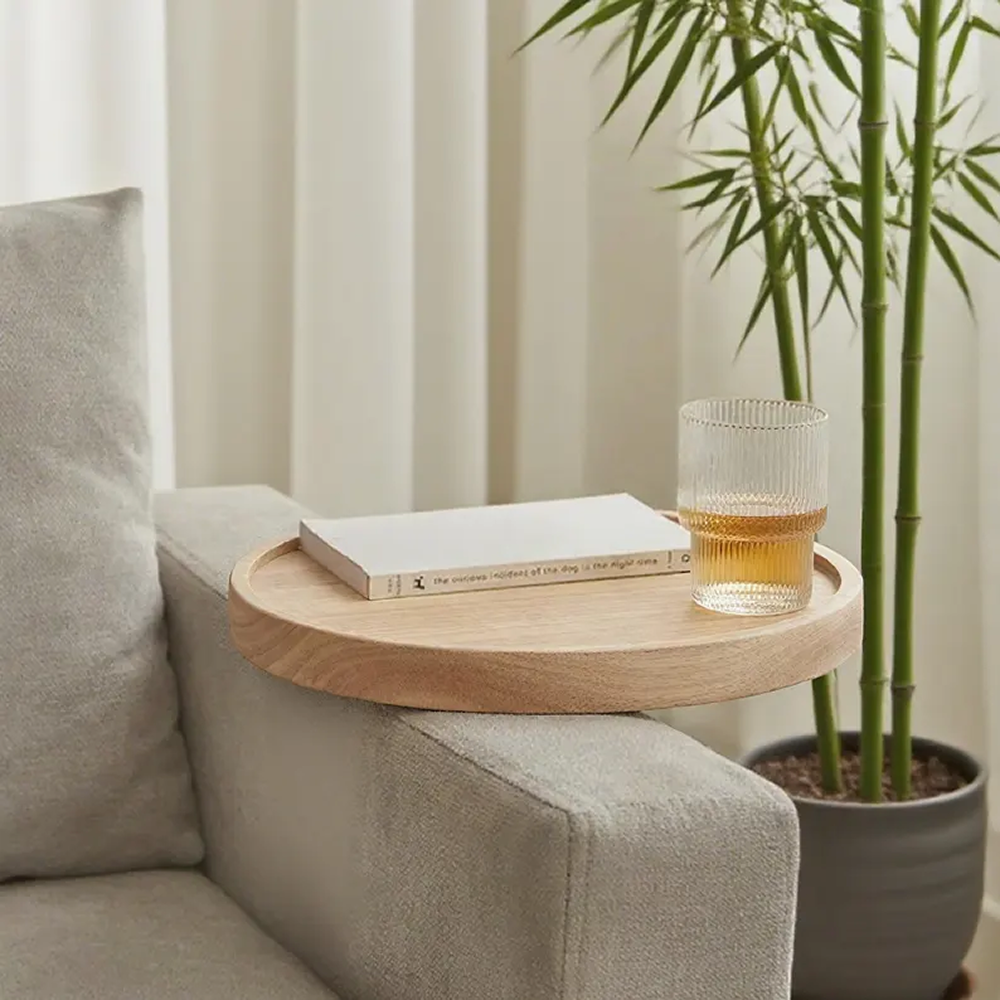 Valentines Day Custom Wood Sofa Arm Table，Couch Tray, Sofa small tea table, Nordic sofa side table, mobile coffee table, mini side table