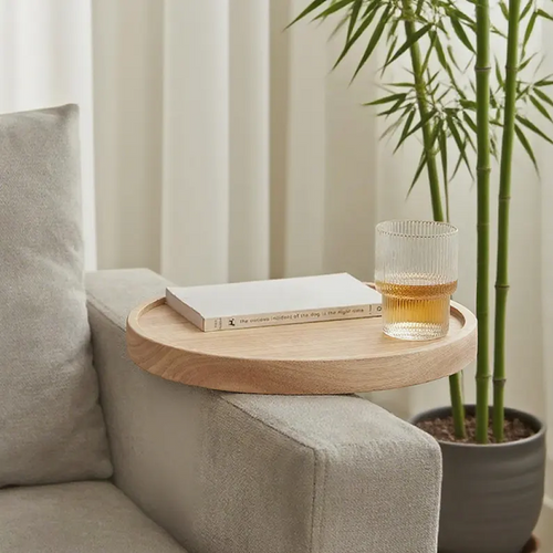 Valentines Day Custom Wood Sofa Arm Table，Couch Tray, Sofa small tea table, Nordic sofa side table, mobile coffee table, mini side table