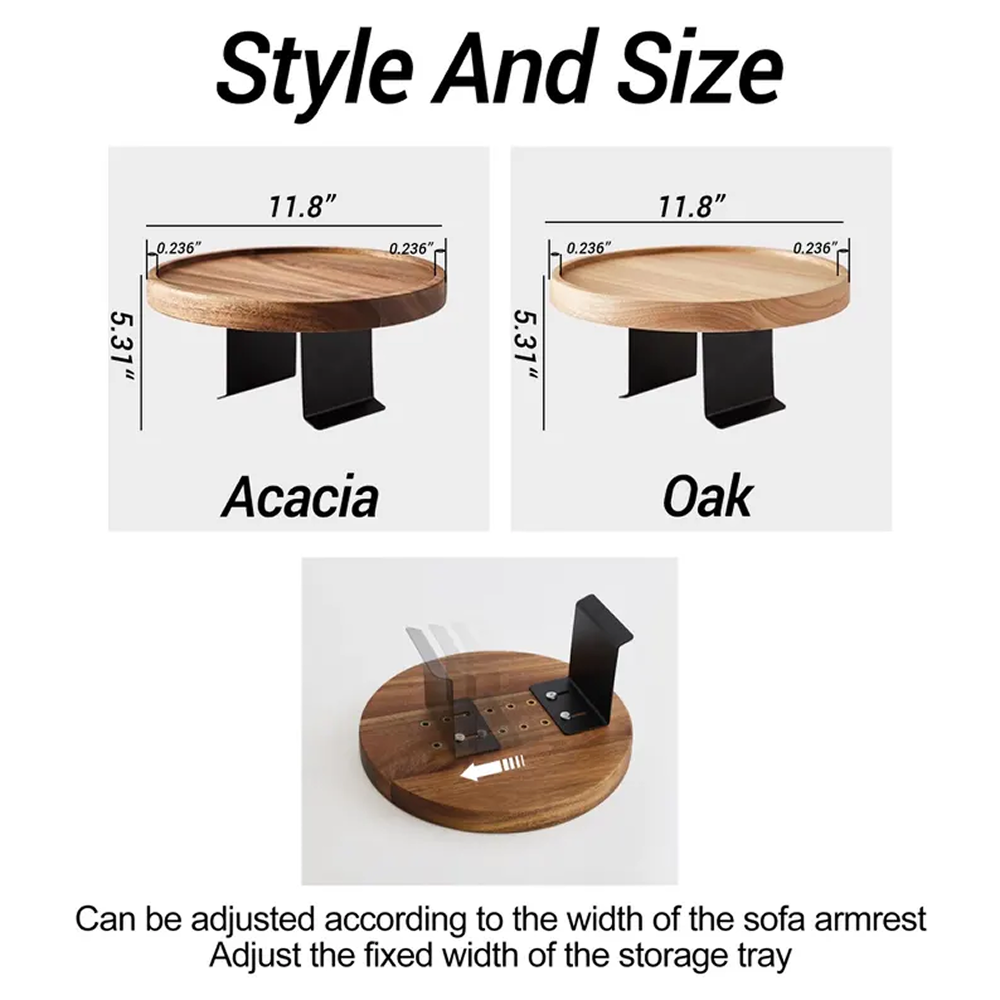 Valentines Day Custom Wood Sofa Arm Table，Couch Tray, Sofa small tea table, Nordic sofa side table, mobile coffee table, mini side table
