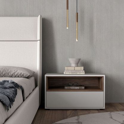 Table de chevet moderne en noyer