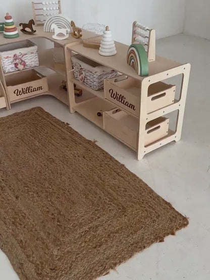 Montessori Bookshelf + Small Toy Shelf + Corner Toy Shelf, Wooden Shelf, Kids Bookcase, Toy Storage, Kids Furniture, Montessori Shelf